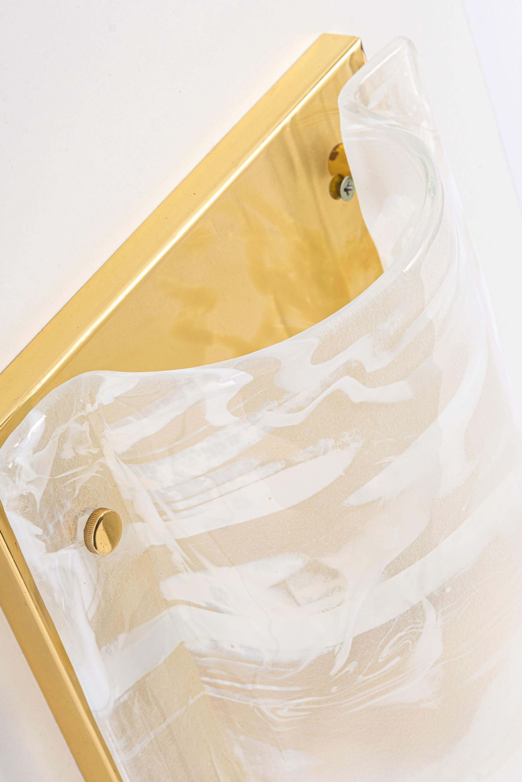 Pair Of Murano Glass Wall Sconces By Hillebrand, Germany, 1970s photo Lighting