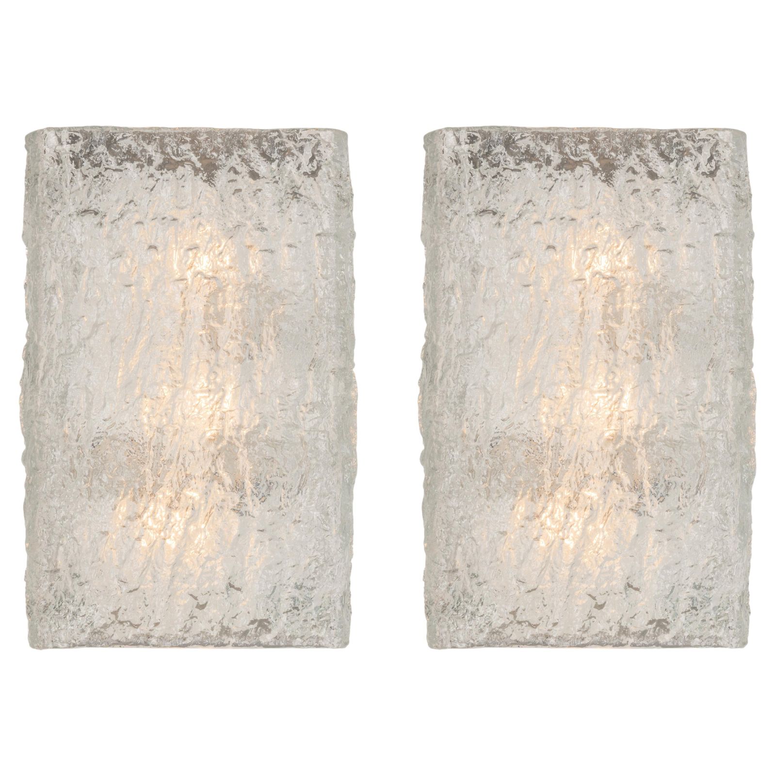 1 Of 3 Sets / Pair Of Murano Glass Sconces By Kaiser, Germany, 1970s