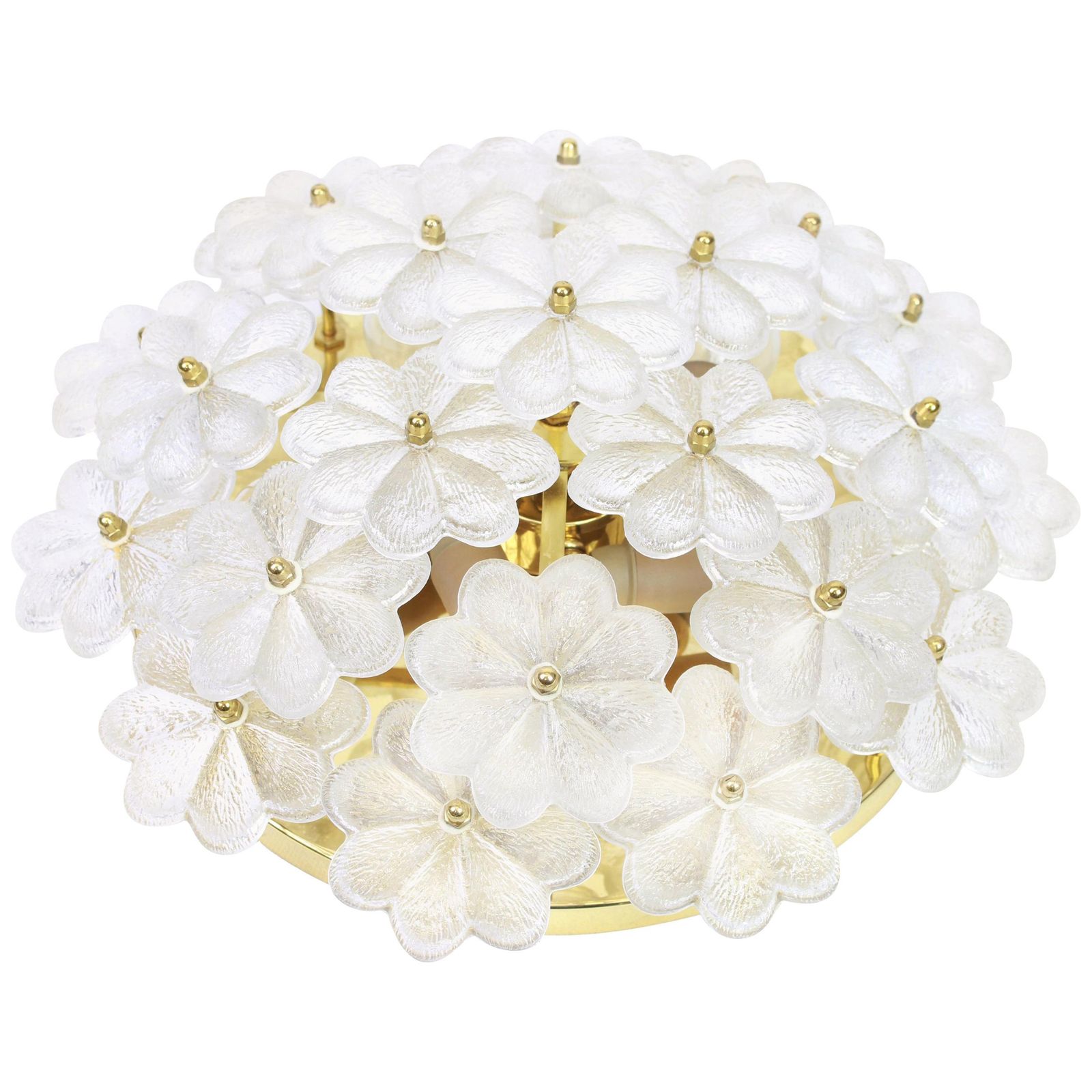 1 Of 4 Stunning Murano Glass Flower Wall Light By Ernst Palme, Germany, 1970s photo furniture