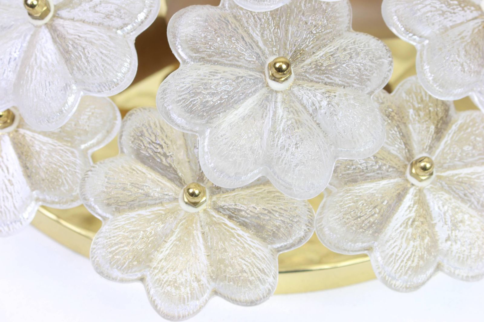 1 Of 4 Stunning Murano Glass Flower Wall Light By Ernst Palme, Germany, 1970s photo 1418.0