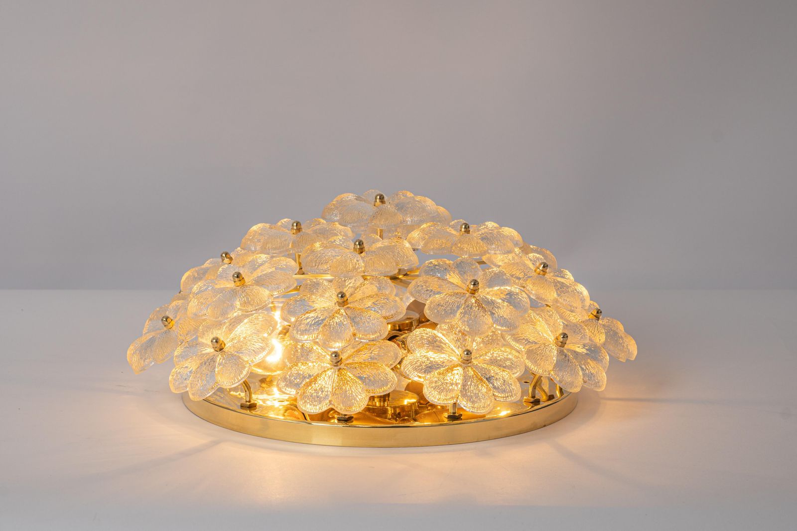 photo furniture 1 Of 4 Stunning Murano Glass Flower Ceiling Light By Ernst Palme, Germany, 1970s