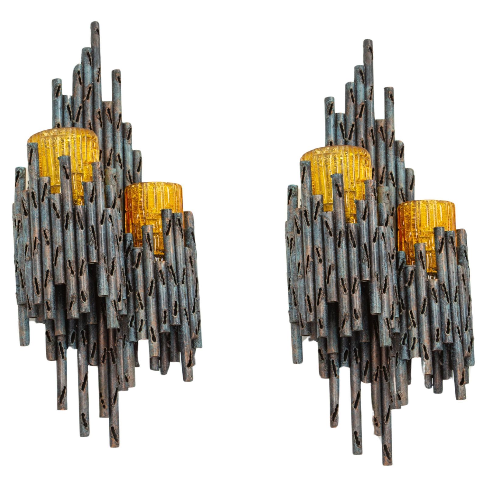 1 Of 2 Mid Century Murano Wall Sconces By Tom Ahlstrom And Hans Ehrlich