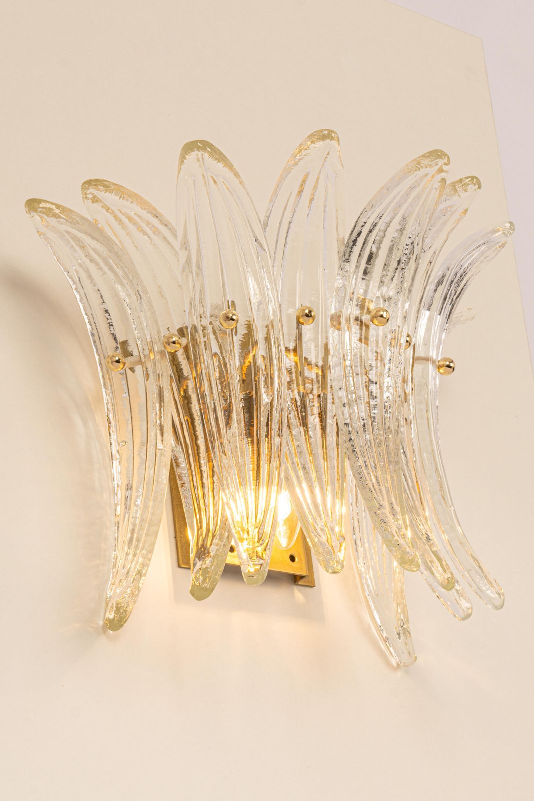 1 Of 2 Sets Of Large Kalmar Sconces Palmette Wall Lights, Austria, 1970s photo furniture