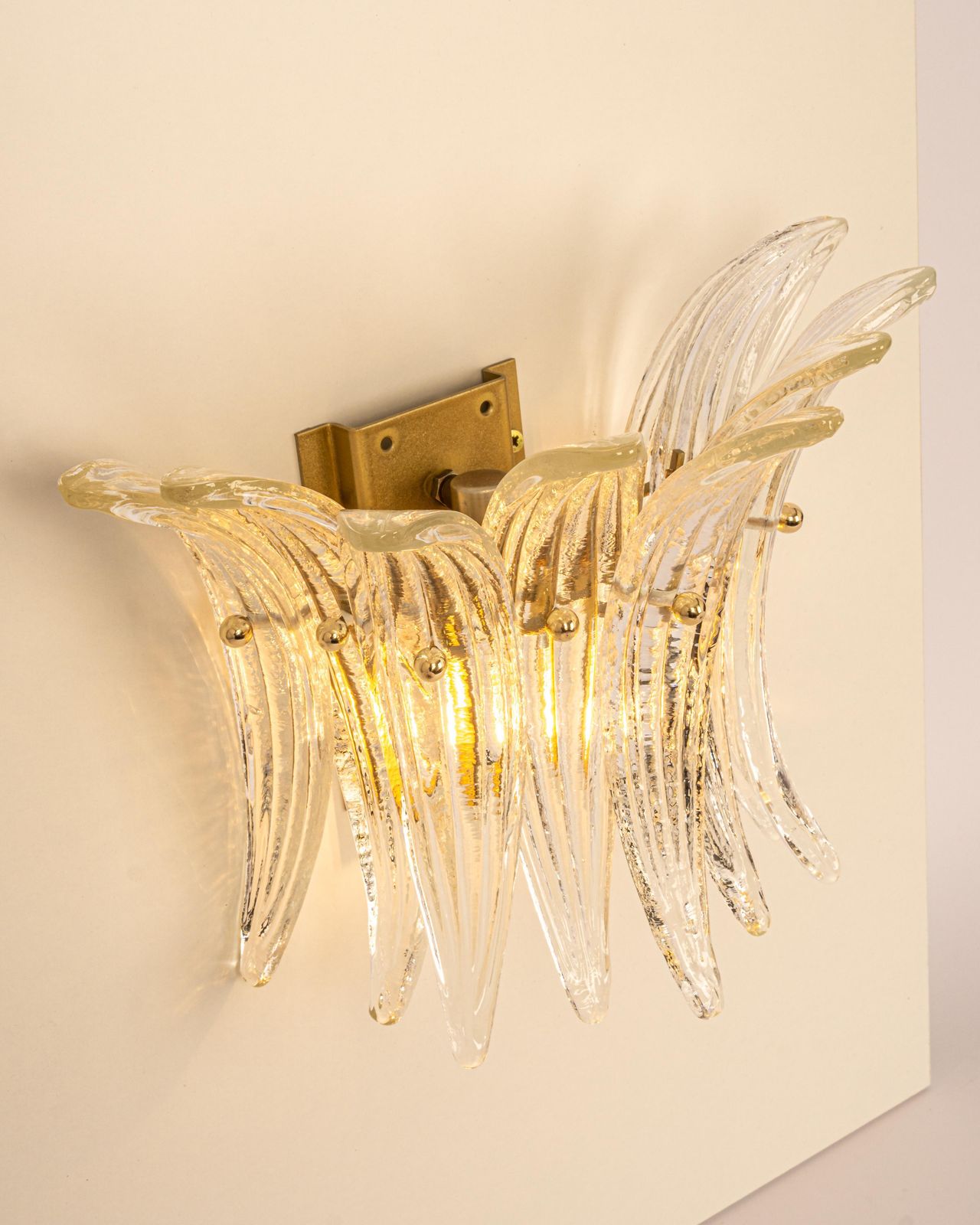 1 Of 2 Sets Of Large Kalmar Sconces Palmette Wall Lights, Austria, 1970s photo Lighting