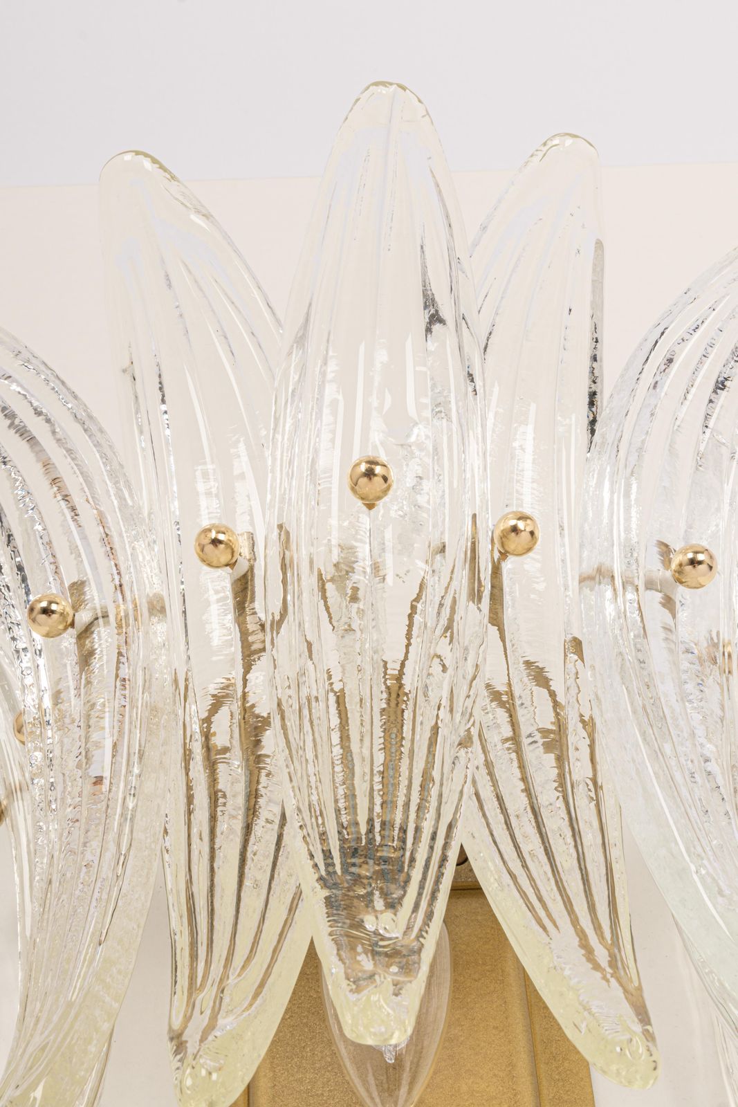photo for sale 1 Of 2 Sets Of Large Kalmar Sconces Palmette Wall Lights, Austria, 1970s