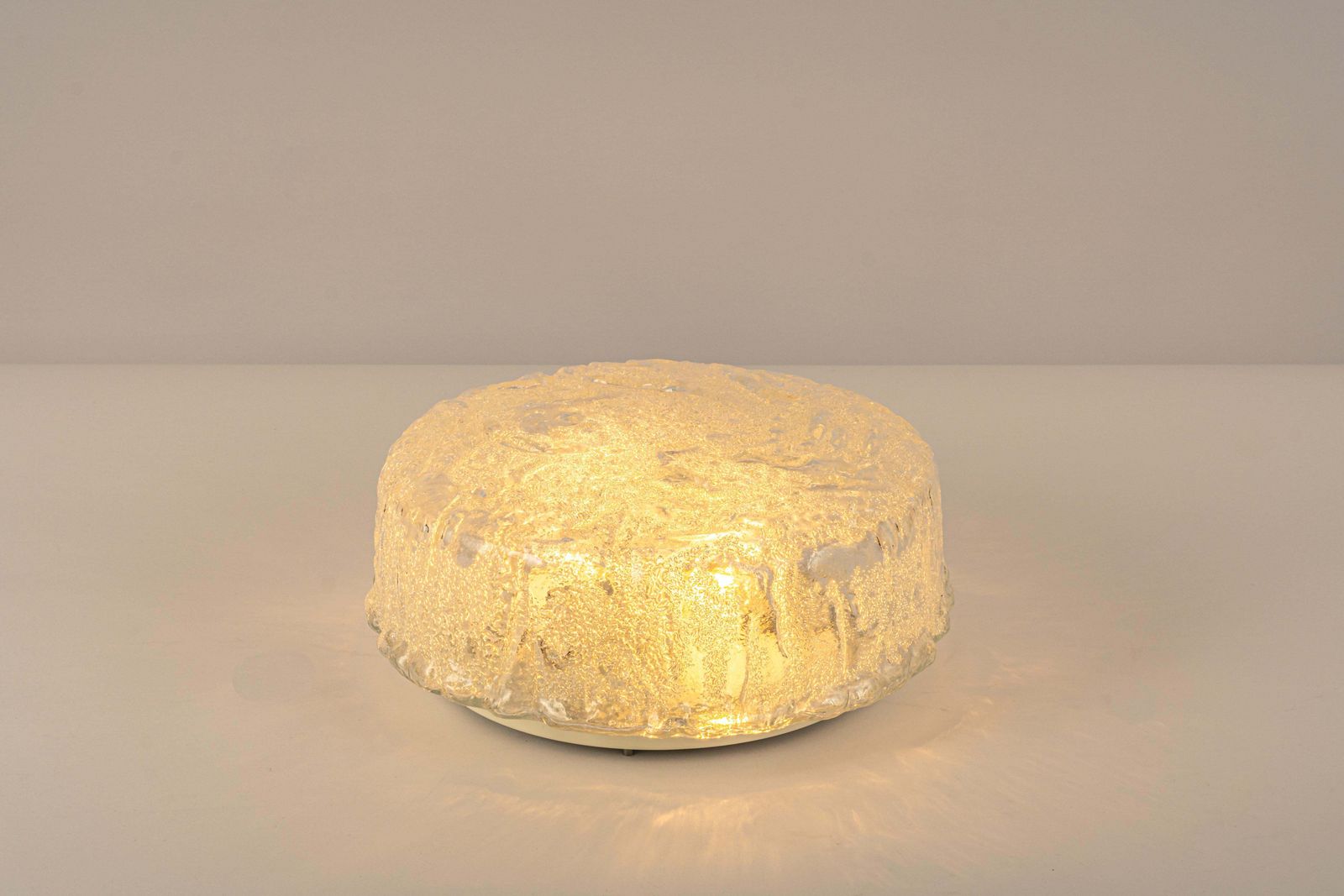 1 Of 4 Round Murano Glass Flush Mount By Limburg, Germany, 1970s photo vintage