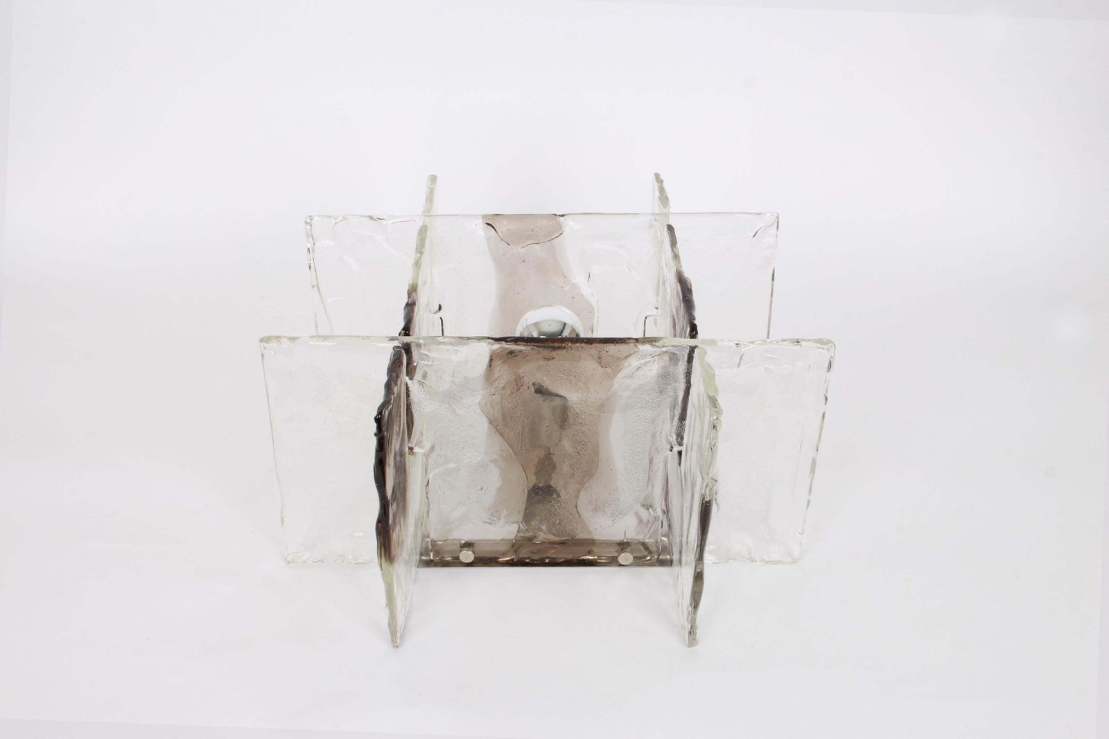 1 Of 3 Large Glass Wall Lights Designed By Carlo Nason For Kalmar, 1960s photo for sale