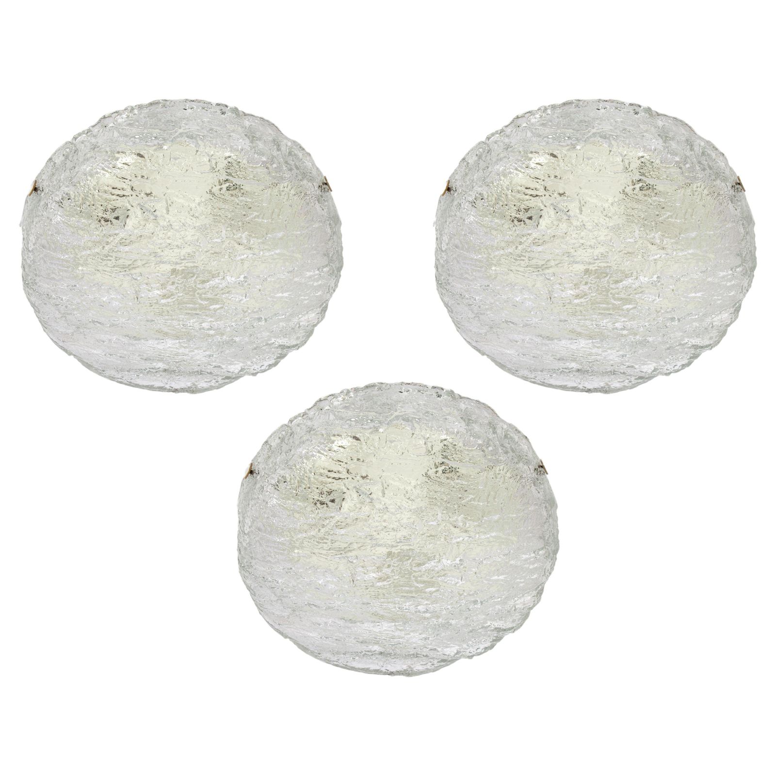 1 Of 8 Petite Murano Glass Flushmount Fixture By Kaiser, Germany, 1960s photo furniture