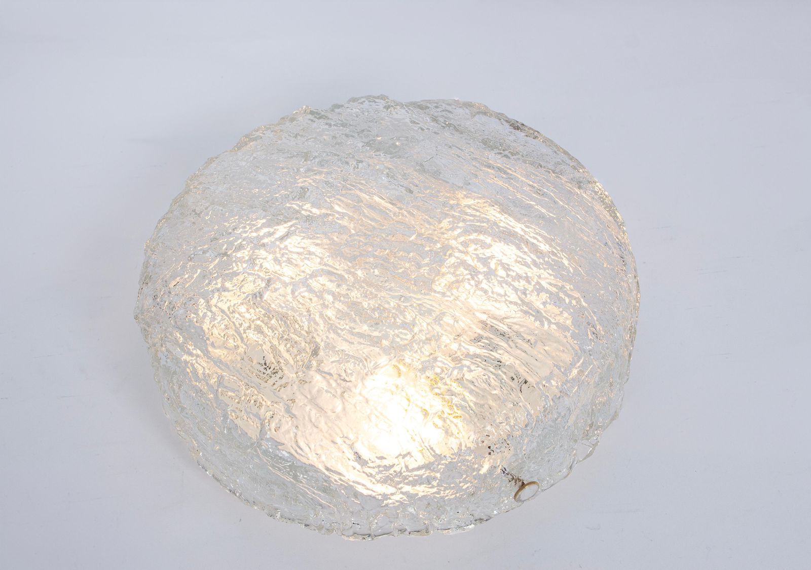 1 Of 8 Petite Murano Glass Flushmount Fixture By Kaiser, Germany, 1960s photo vintage