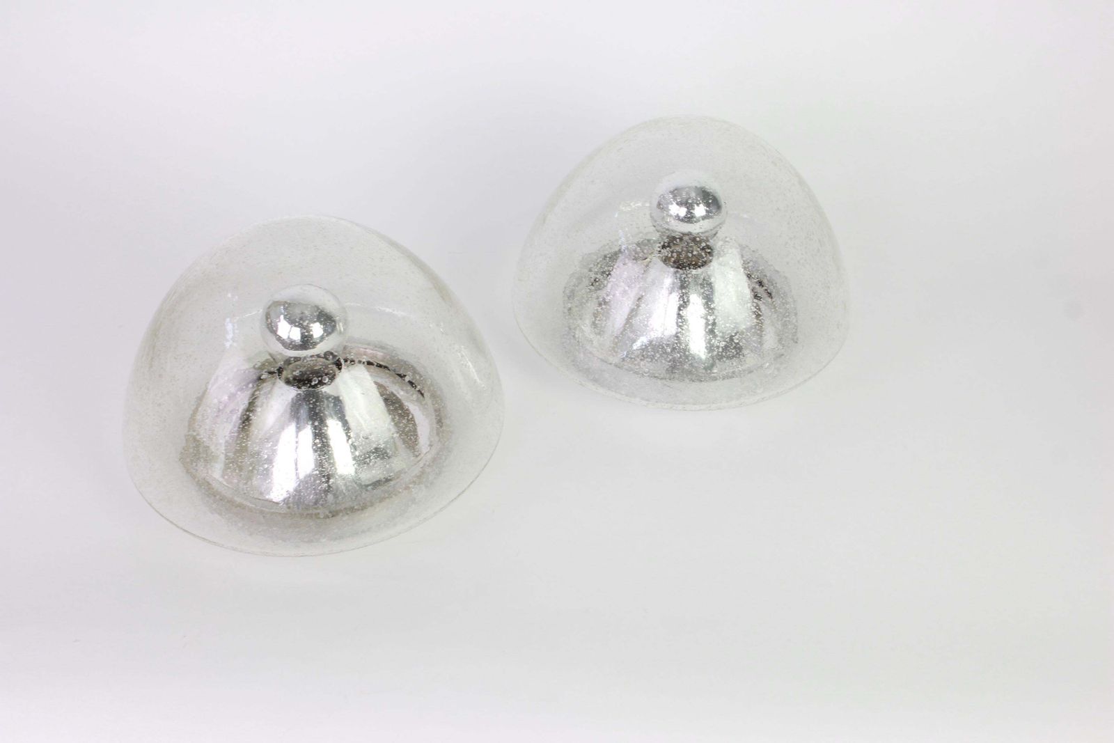 1 Of 2 Glass Space Age Ceiling Lights By Hoffmeister, Germany, 1960s photo Lighting