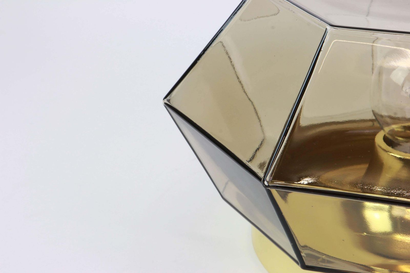 1 Of 3 Iron And Clear Glass Flush Mount By Limburg, Germany, 1960s photo 731.0