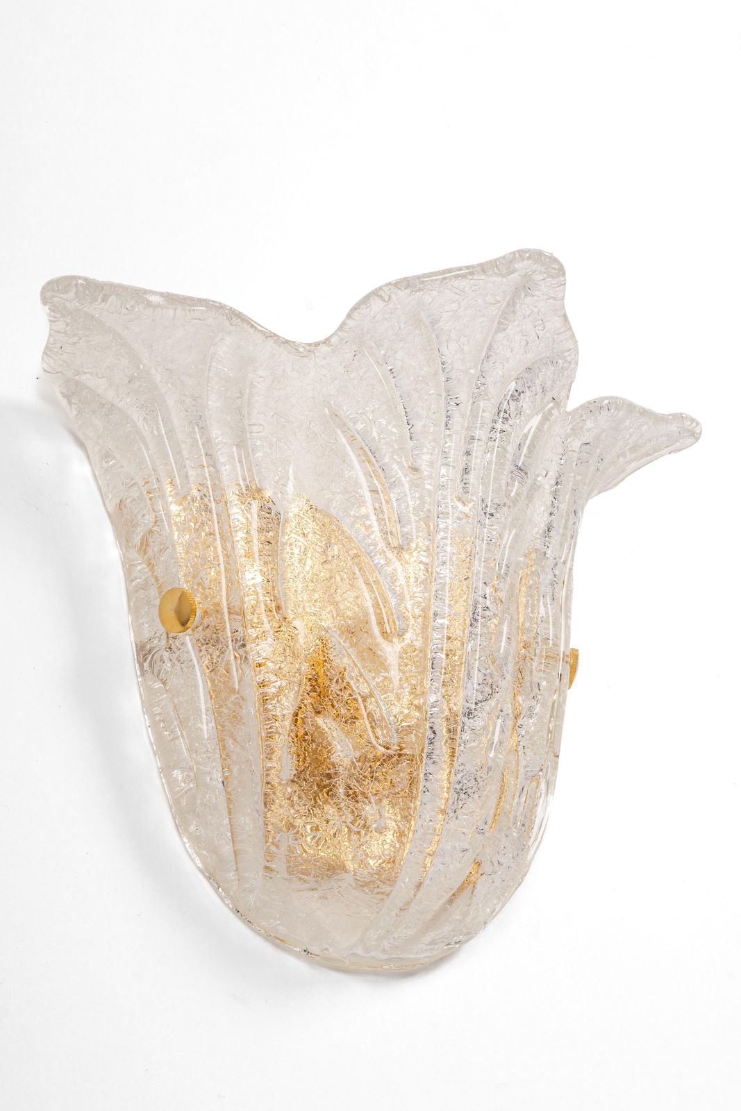 1 Of 10 Pairs Of Large Murano Glass Wall Sconce Venini Style, Italy, 1970s photo for sale
