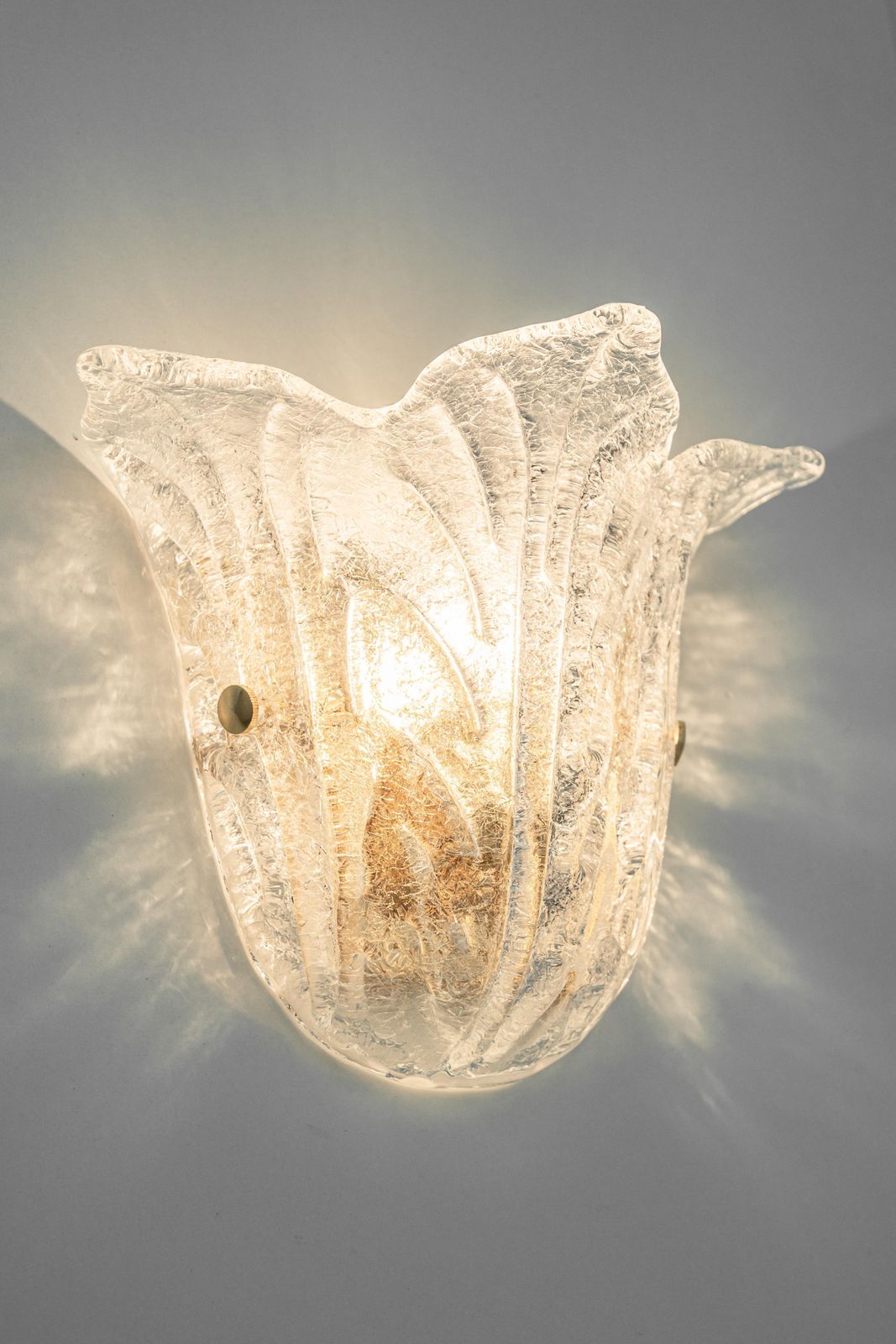1 Of 10 Pairs Of Large Murano Glass Wall Sconce Venini Style, Italy, 1970s photo buy
