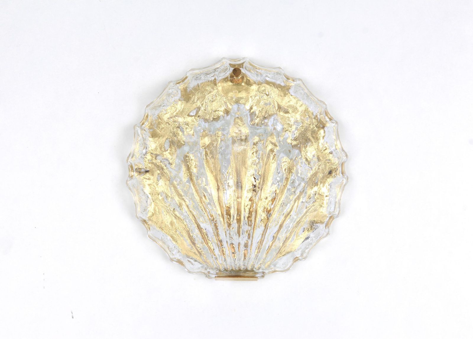 Pair Of Murano Shell Glass Wall Light Sconce By Limburg, Germany, 1970s photo buy