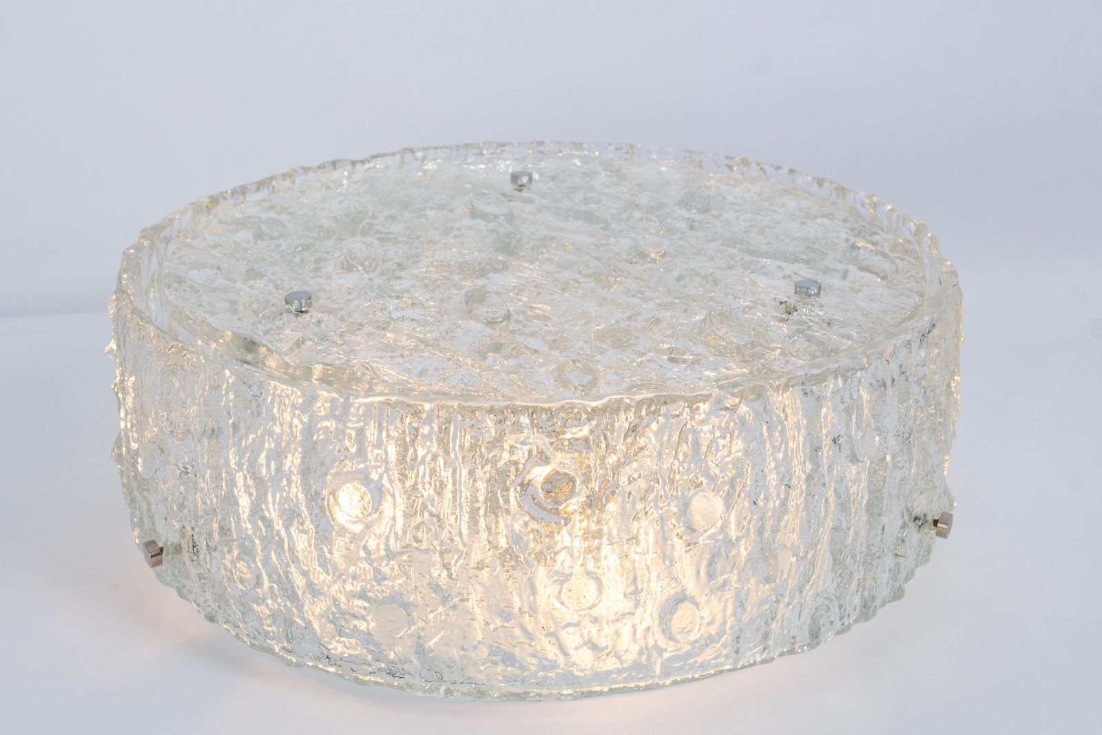 1032.0 Murano Glass Flushmount Fixture In Style Of Kaiser, Germany, 1960s photo