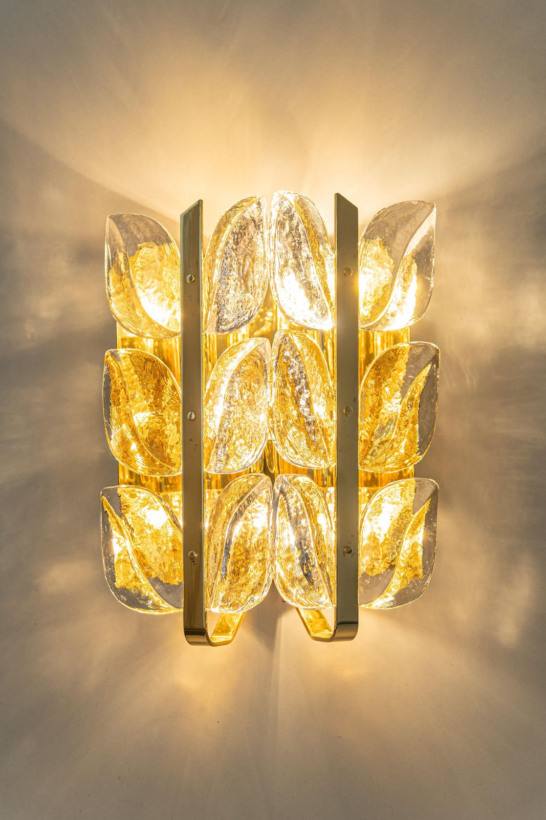 1 Of 2 Stunning Large Kalmar Muano Sconce Wall Lights, Florida, Austria, 1960s photo vintage