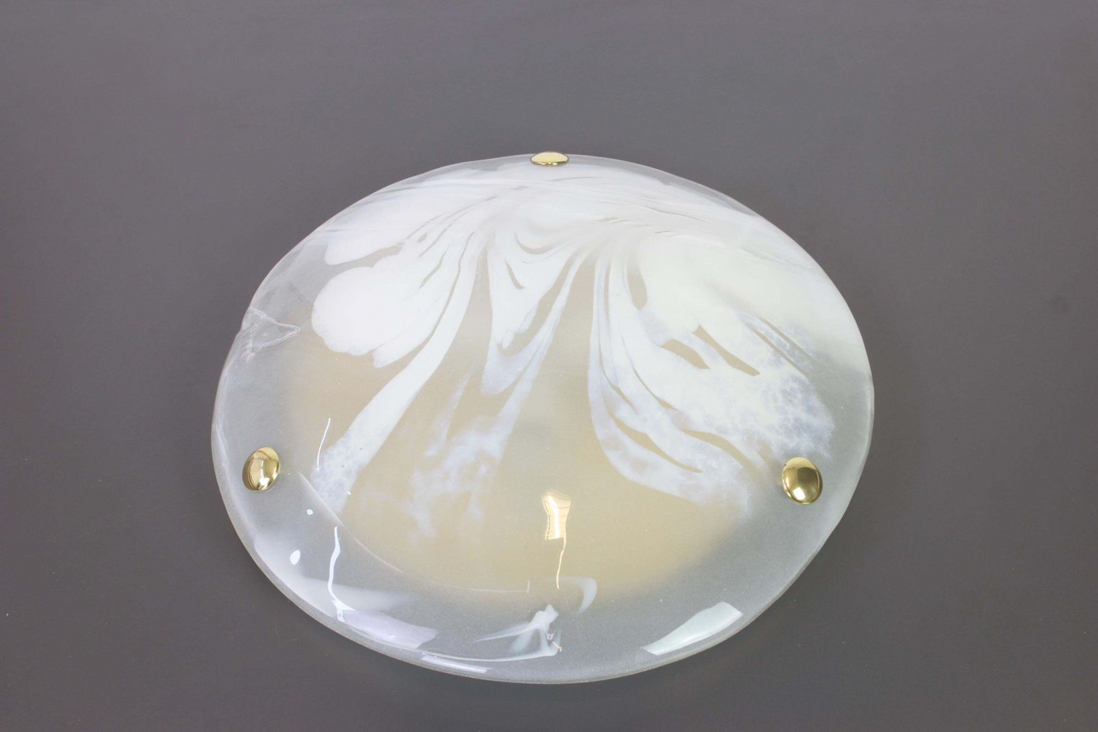 1 Of 3 Round Murano Glass Flush Mount By Hillebrand, Germany, 1970s photo furniture