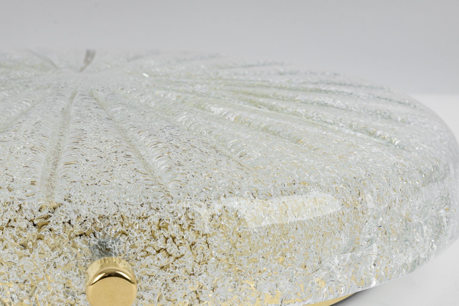 1 Of 2 Round Murano Sunbrust Flushmount By Hillebrand, Germany, 1970s photo 1204.0
