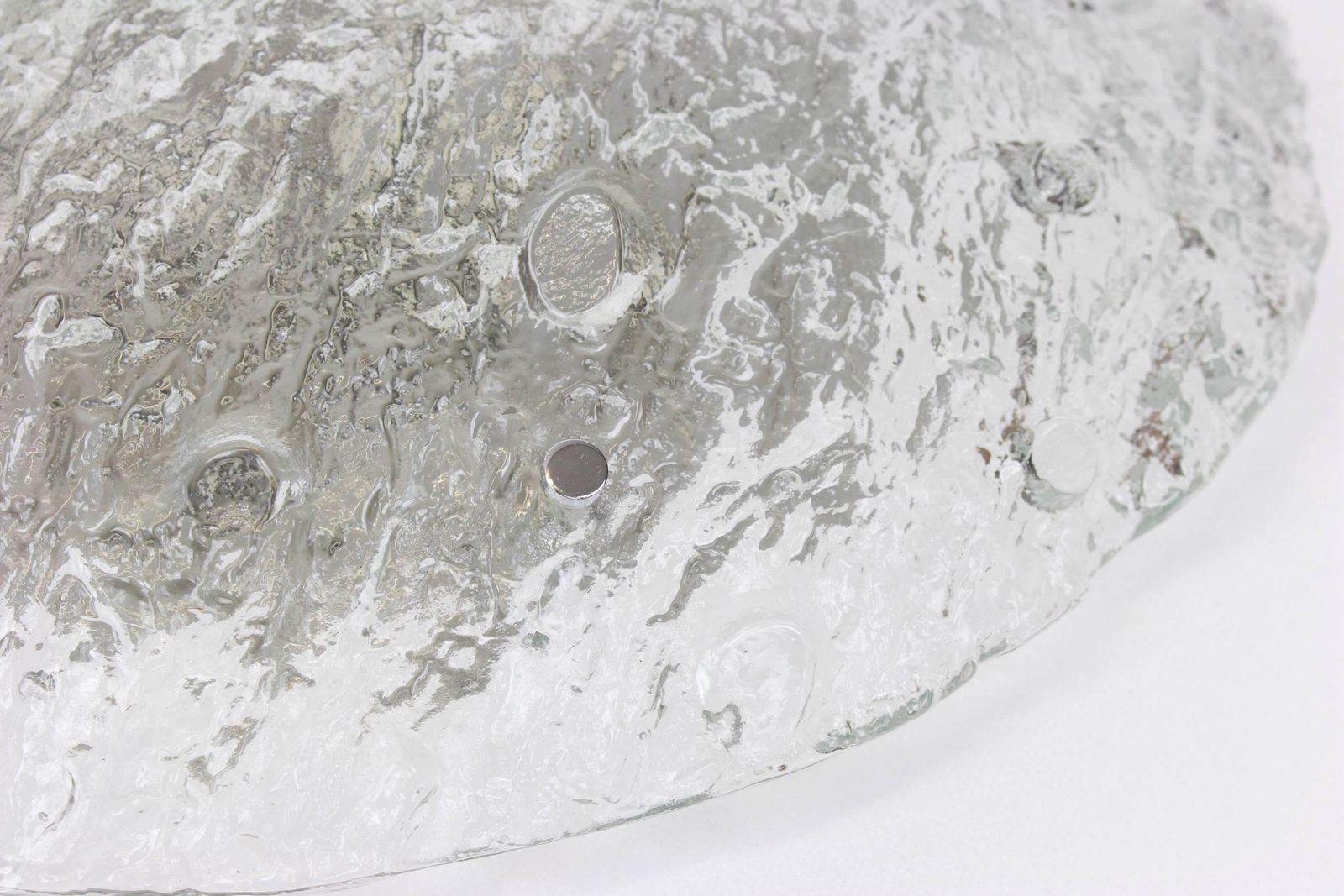 1 Of 2 Round Murano Flush Mount Light , Kaiser, Germany, 1970s photo 1333.0