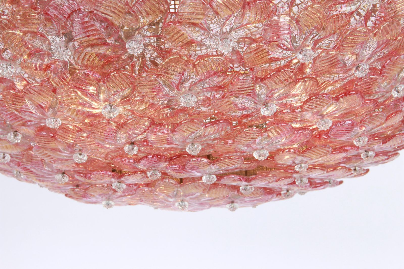 1 Of 2 Midcentury Murano Glass Ceiling Fixture By Barovier & Toso, Italy, 1960s photo for sale