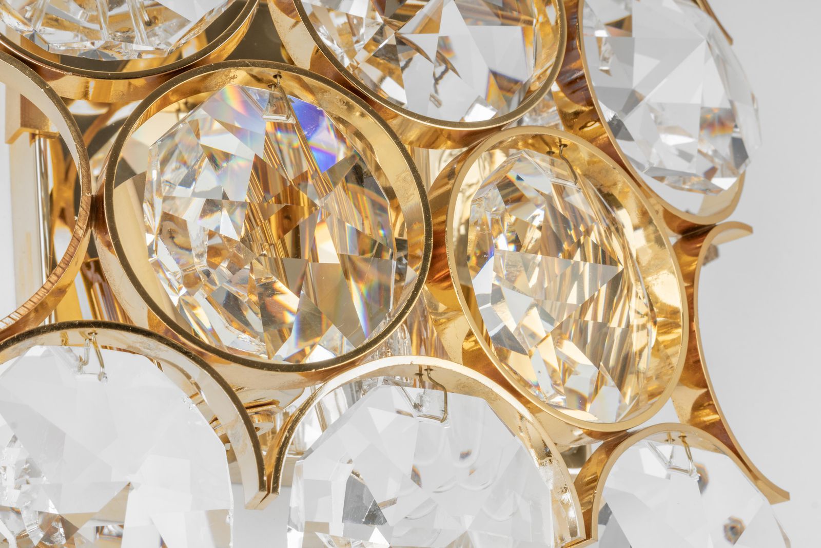 1 Of 2 Pairs Of Crystal Wall Lights, Sciolari Design, Palwa, Germany, 1960s photo 1805.0