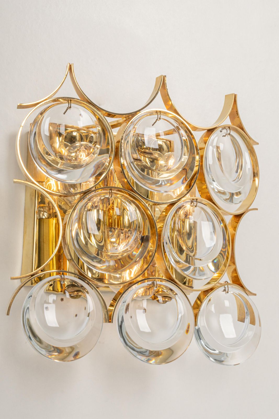 1 Of 3 Pairs Of Crystal Wall Lights, Sciolari Design, Palwa, Germany, 1960s photo 1805.0