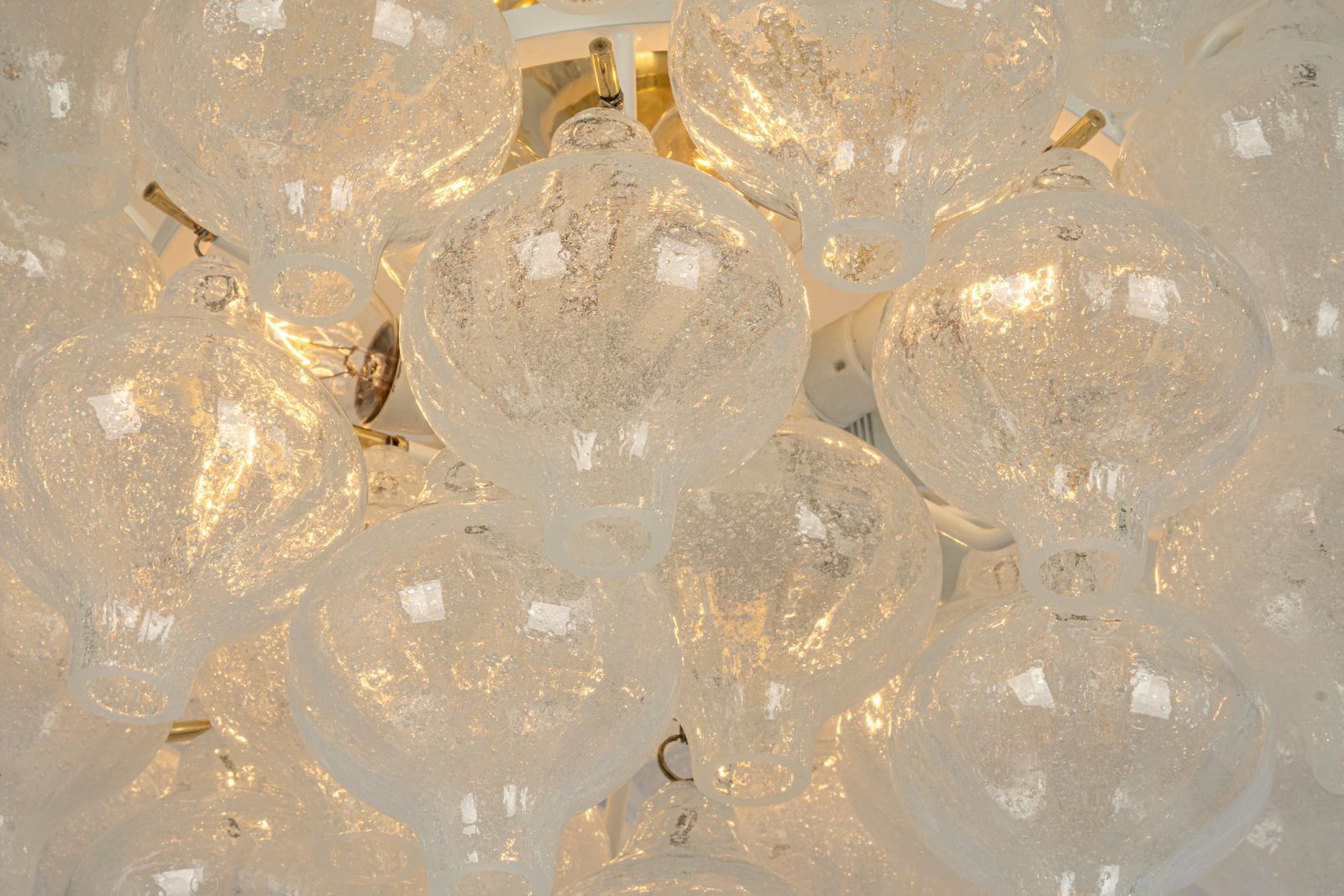 1 Of 3 Large Tulipan Glass Flush Mount Or Chandelier By Kalmar, Austria, 1960s photo buy