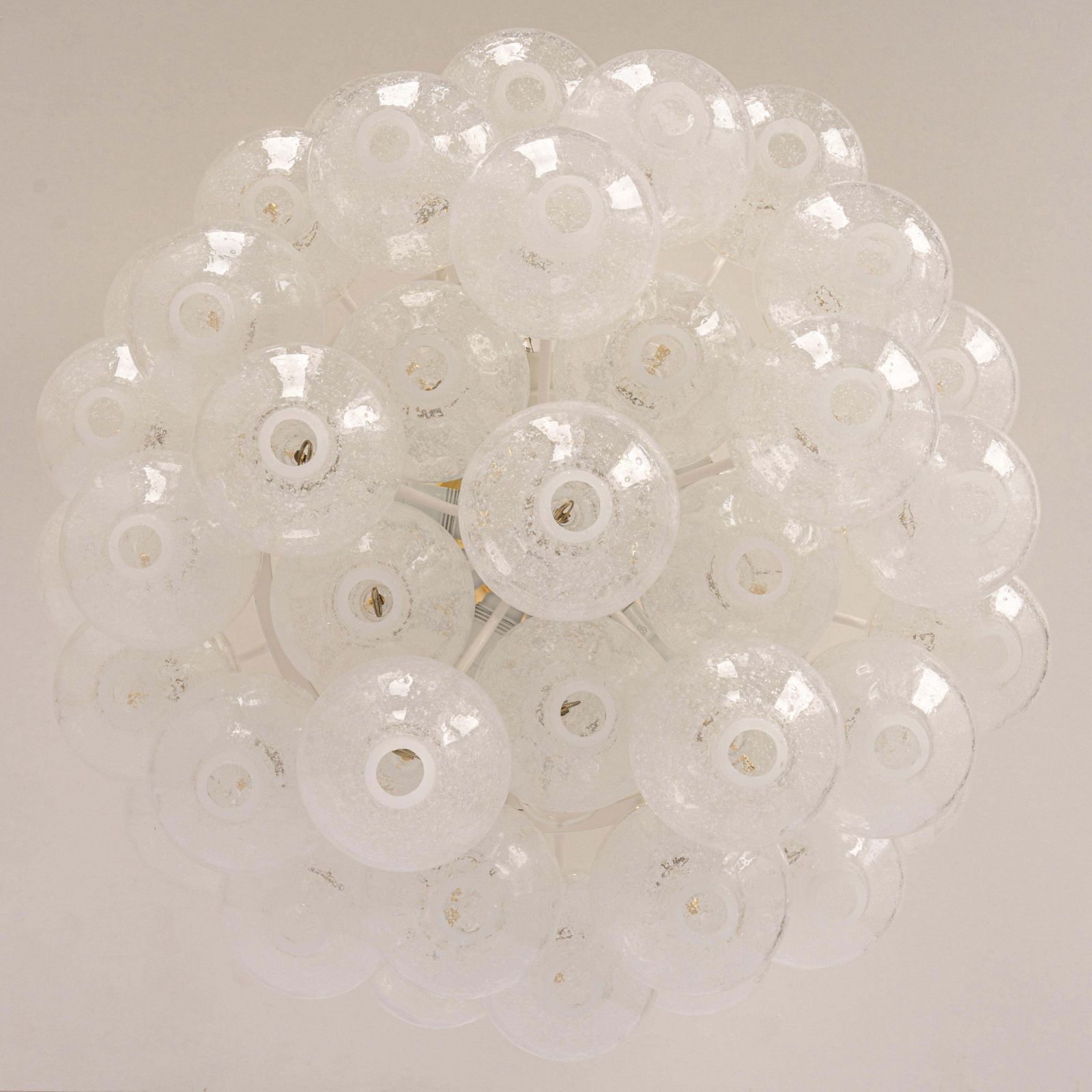 photo for sale 1 Of 3 Large Tulipan Glass Flush Mount Or Chandelier By Kalmar, Austria, 1960s
