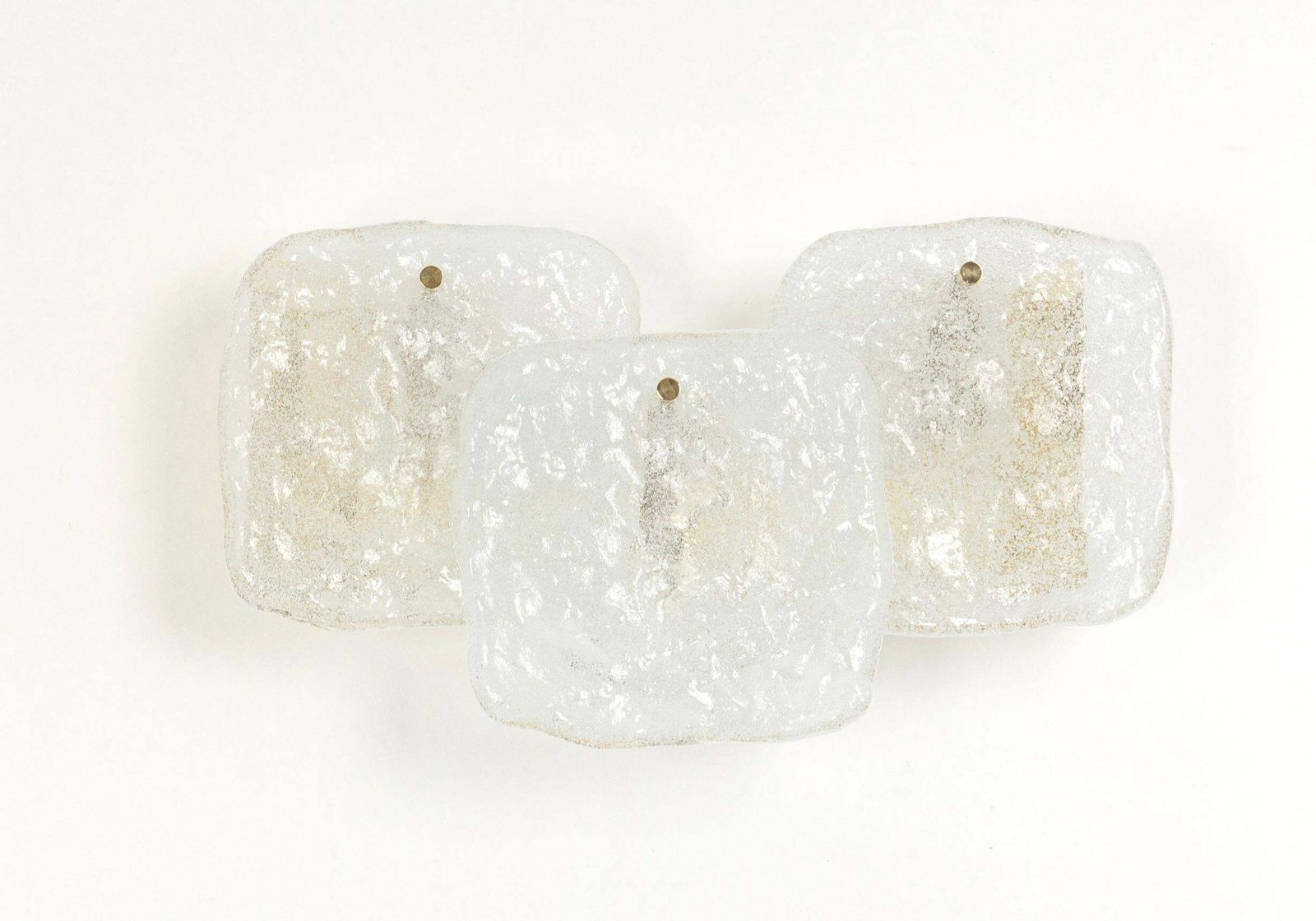 Pair Of Large Brass Kalmar Wall Lights Murano Glass By Kalmar, Austria, 1960s photo Lighting