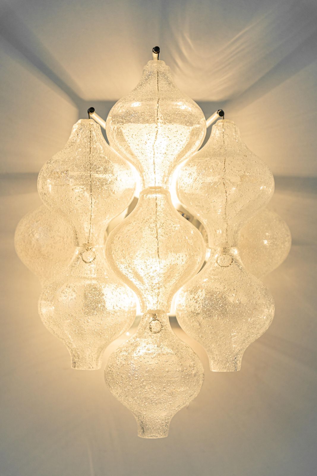Lighting 1 Of 3 Pairs Of Kalmar 'Tulipan' Sconces Wall Lights, Austria, 1970s photo