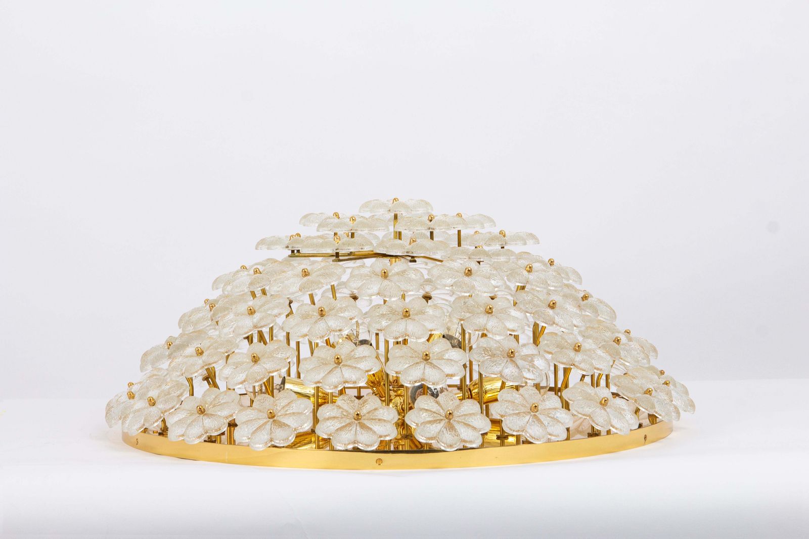 Extra Large Murano Glass Flower Flushmount By Ernst Palme, Germany, 1970s photo Lighting