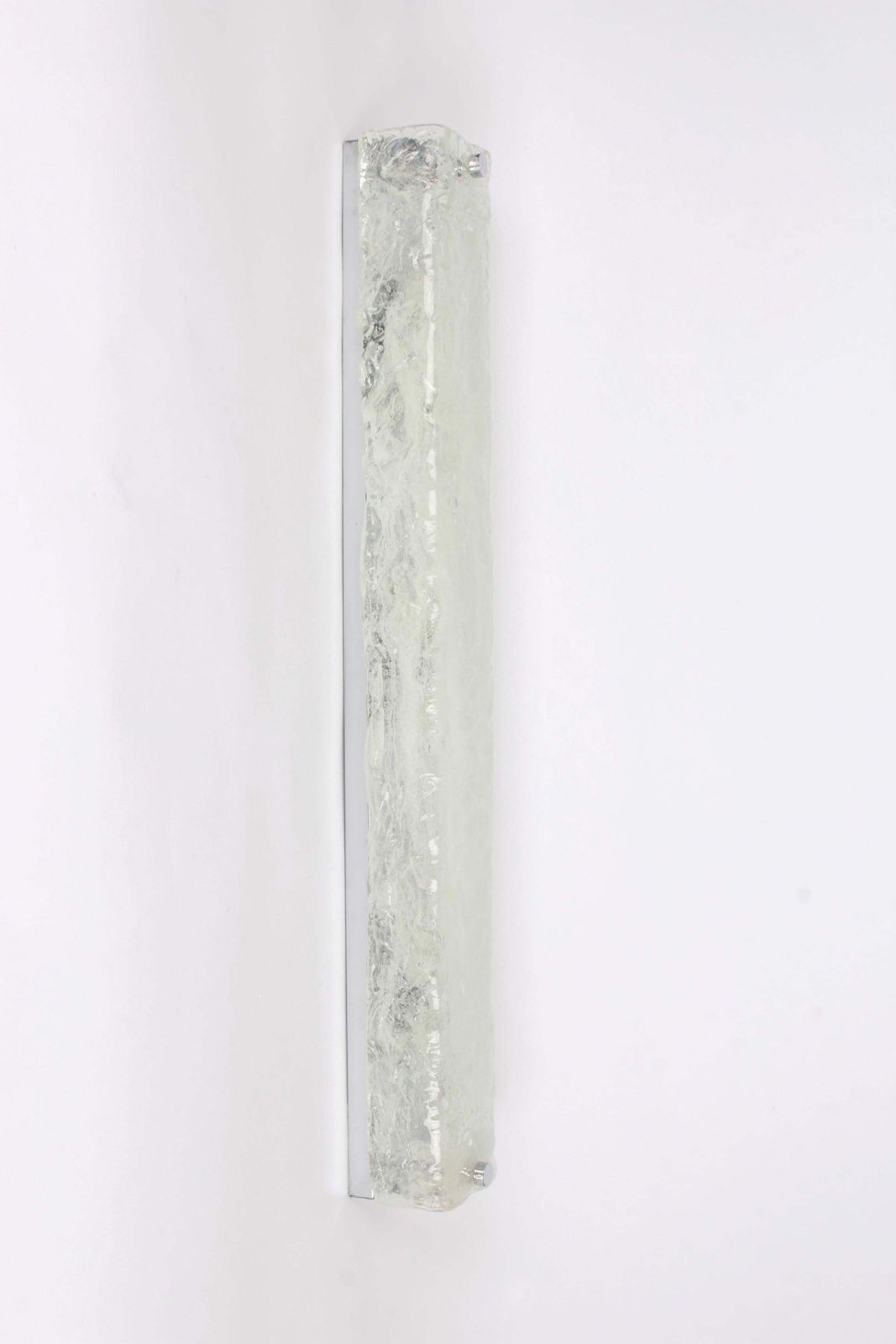 1 Of 2 Large Murano Glass Sconces Chrome Wall Fixtures By Hillebrand, Germany photo Lighting