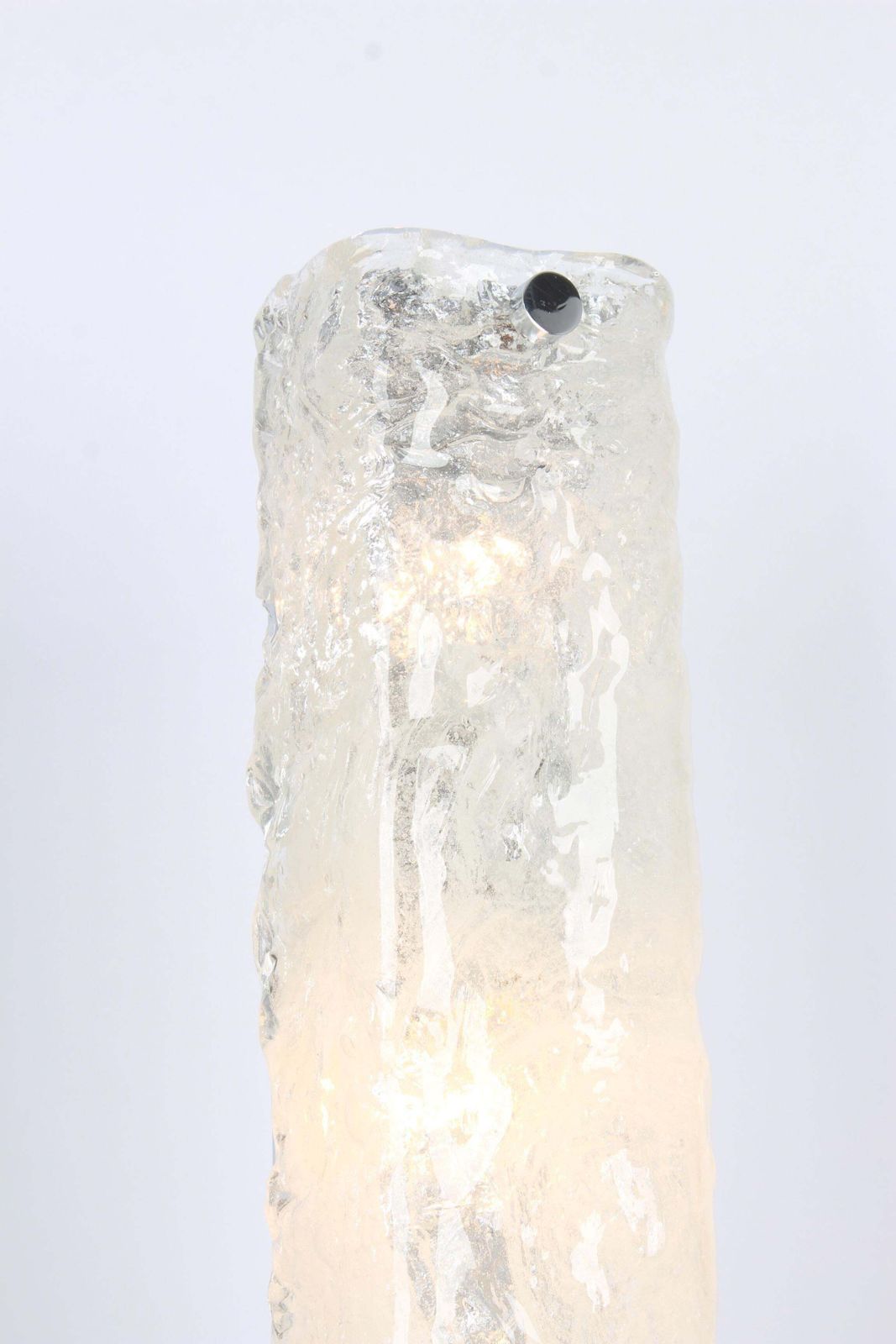 1 Of 2 Large Murano Glass Sconces Chrome Wall Fixtures By Hillebrand, Germany photo buy