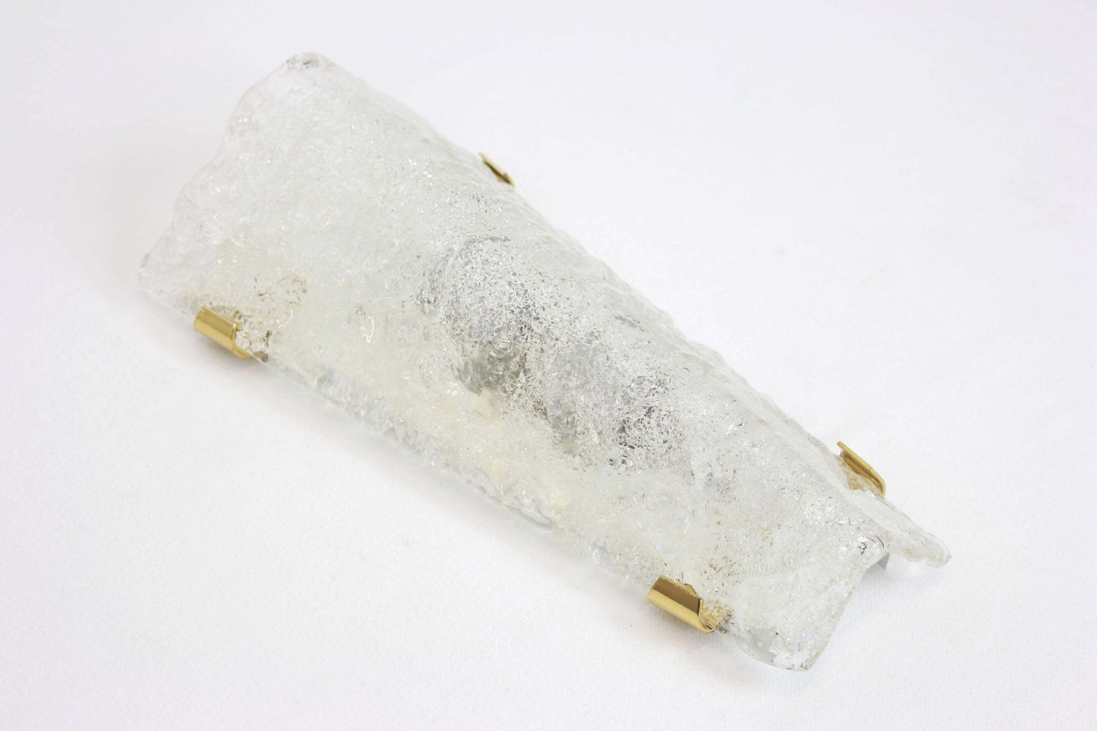1 Of 5 Pairs Of Large Angular Ice Glass Sconces By Hillebrand, Germany, 1960s photo furniture