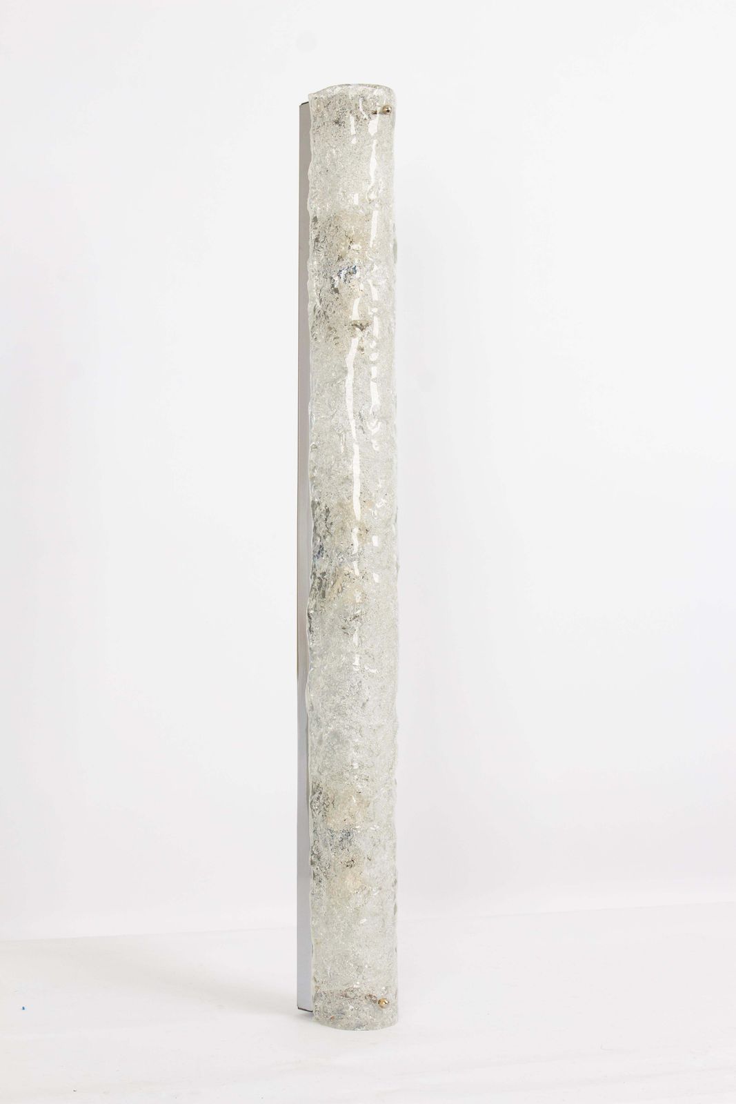 1 Of 4 Extra Large Murano Ice Glass Sconces Modernist Wall Fixtures, Germany photo Lighting
