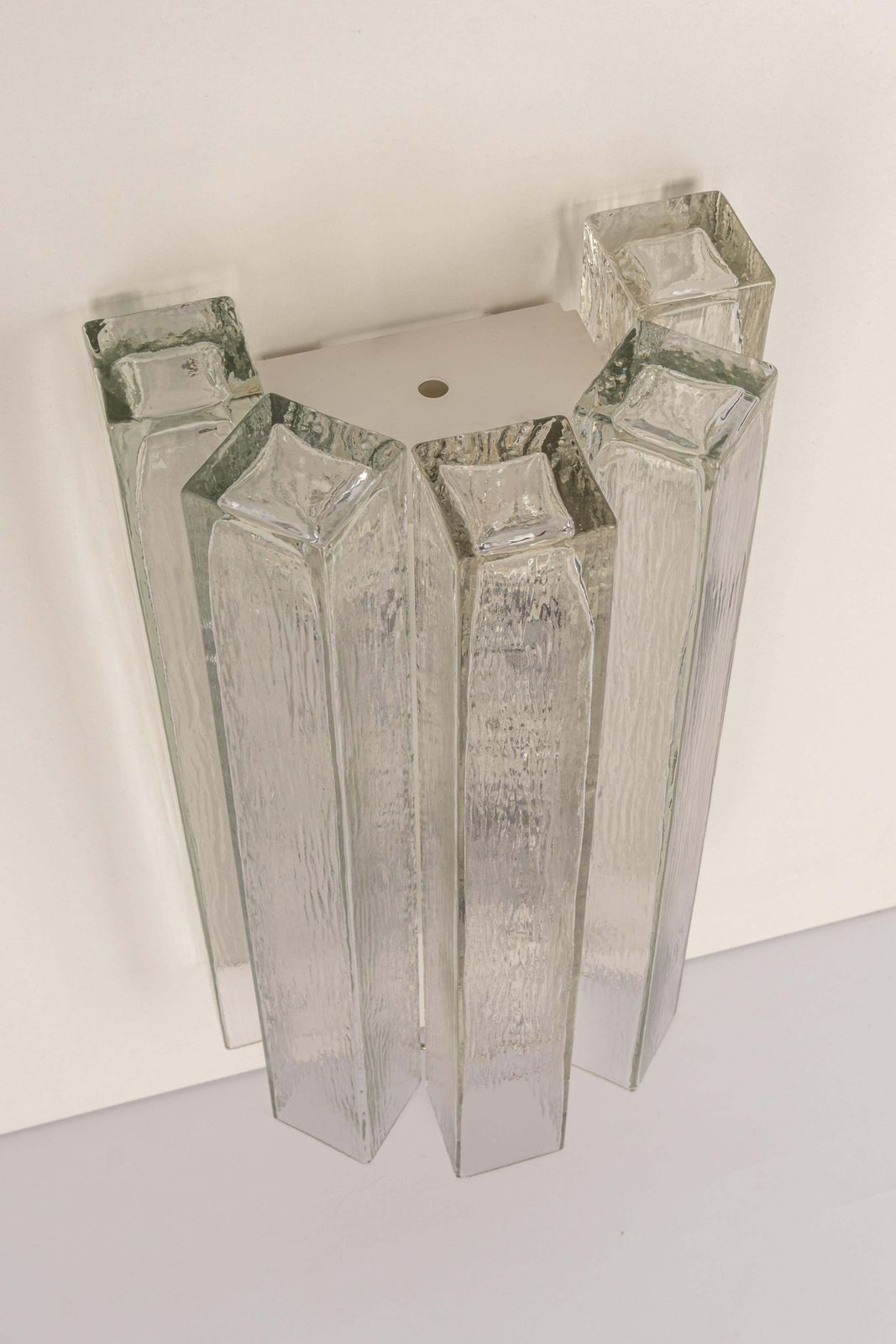 Large Pair Of Brass And Murano Glass Wall Sconces By Doria, Germany, 1960s photo Lighting