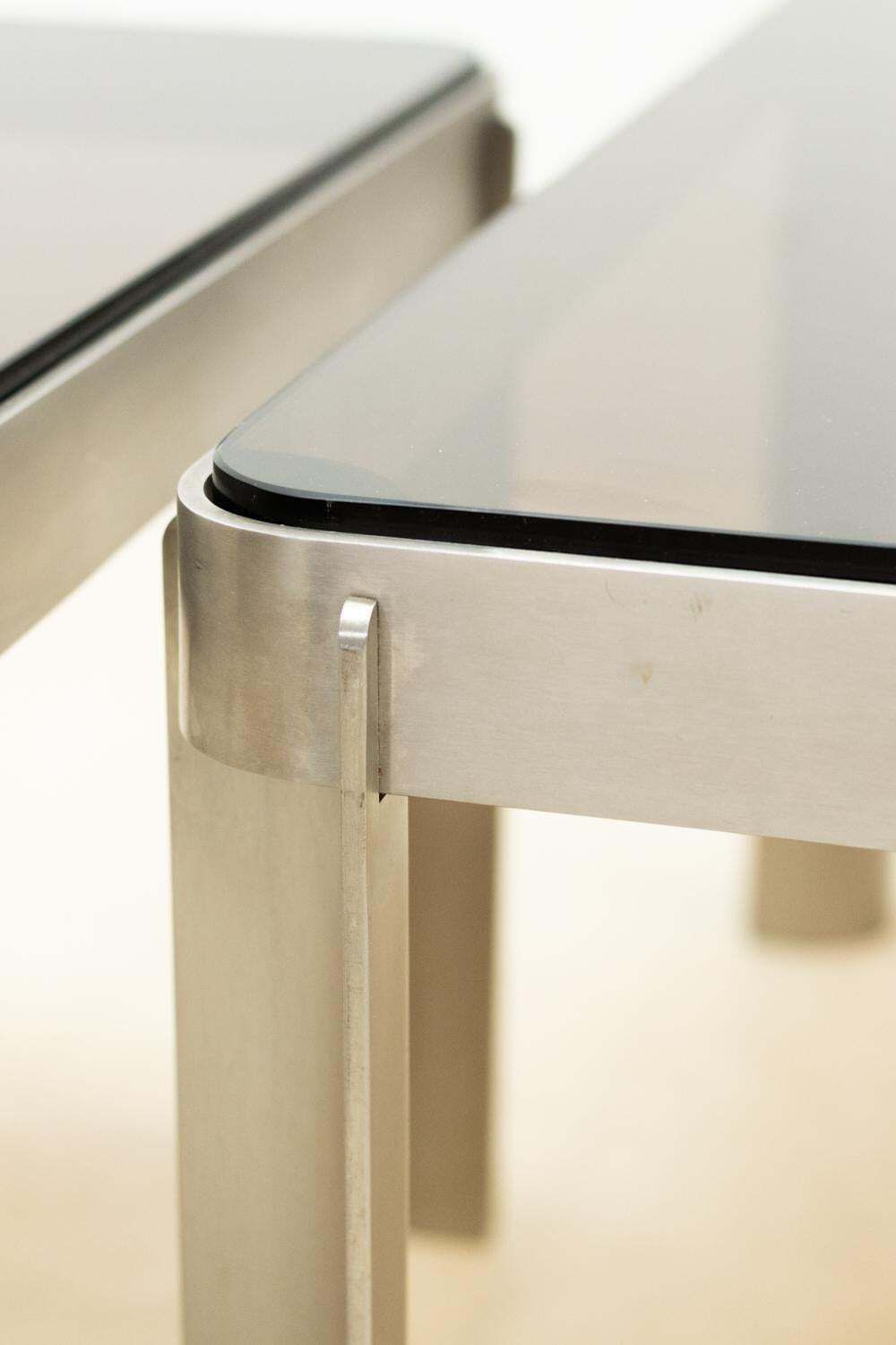 Furniture Pair Of Mid Century Side Tables, 1970s photo