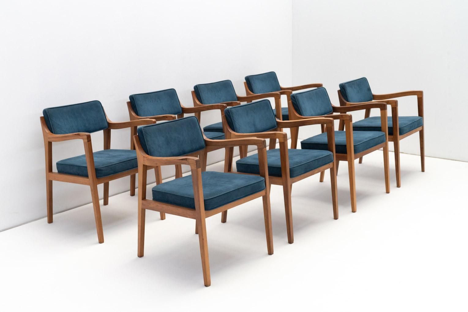 Set Of Rare Armchairs By Jules Wabbes, Belgium 1960's photo furniture