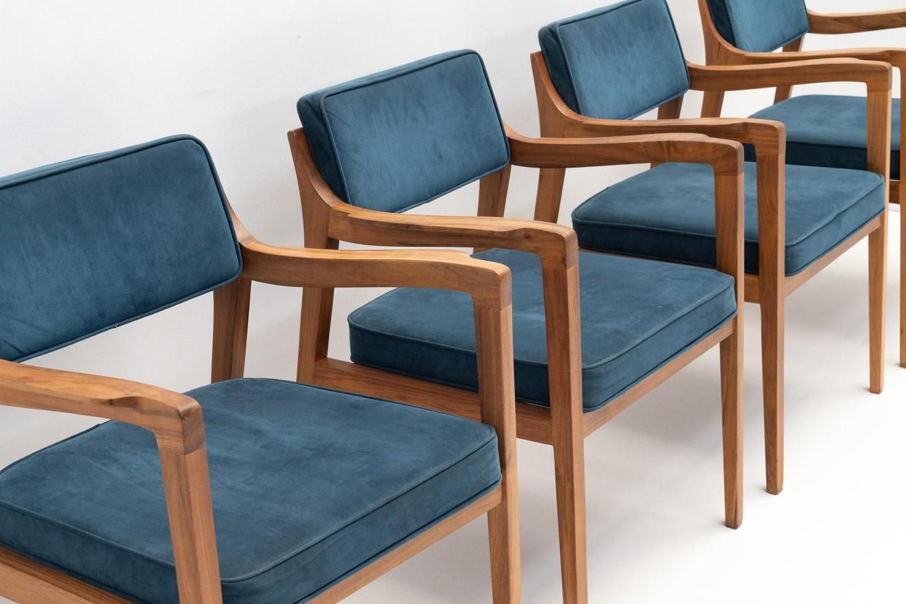 Set Of Rare Armchairs By Jules Wabbes, Belgium 1960's photo vintage