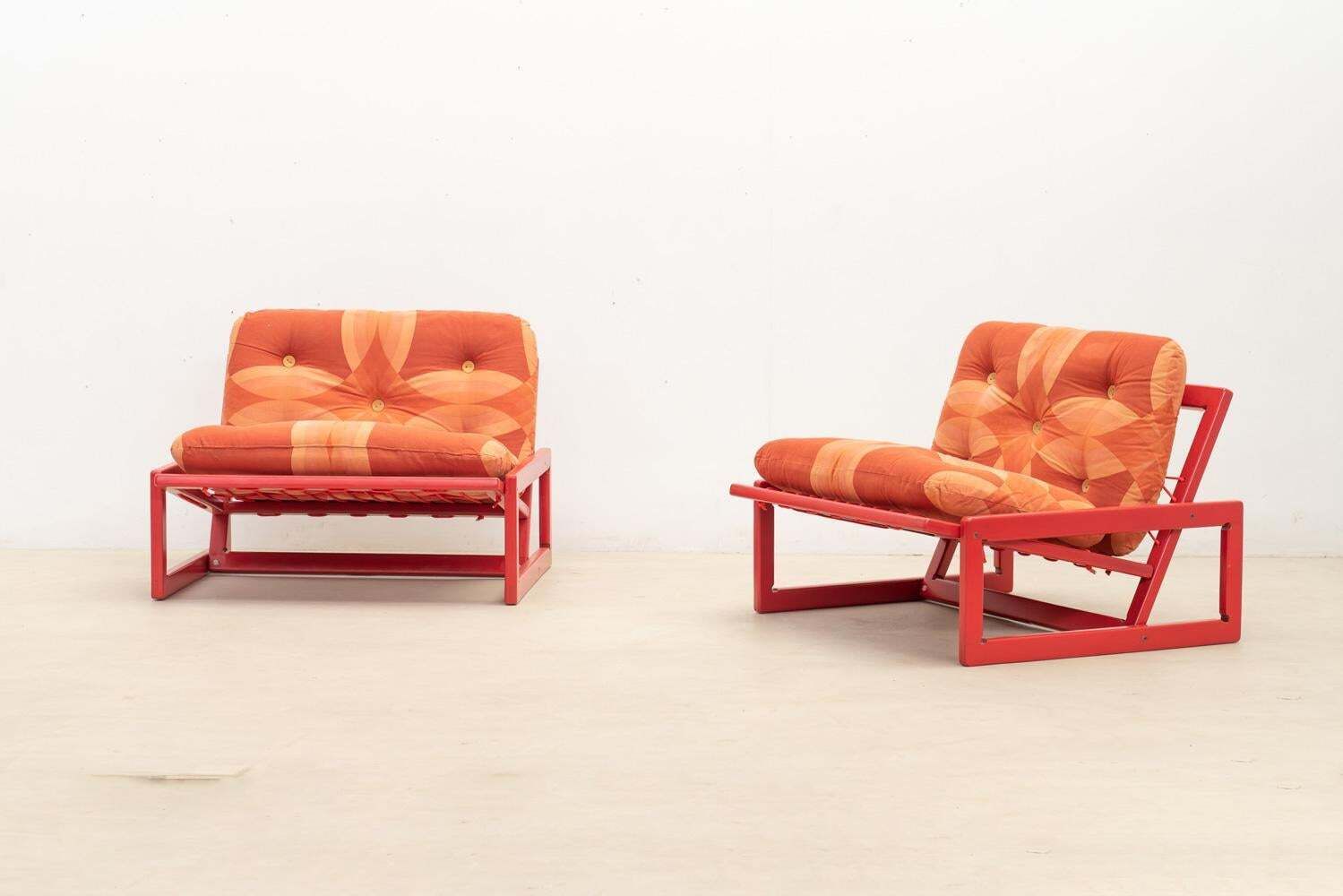 photo buy Pair Of Carlotta Lounge Chair By Tobia & Afra Scarpa For Cassina, Italy