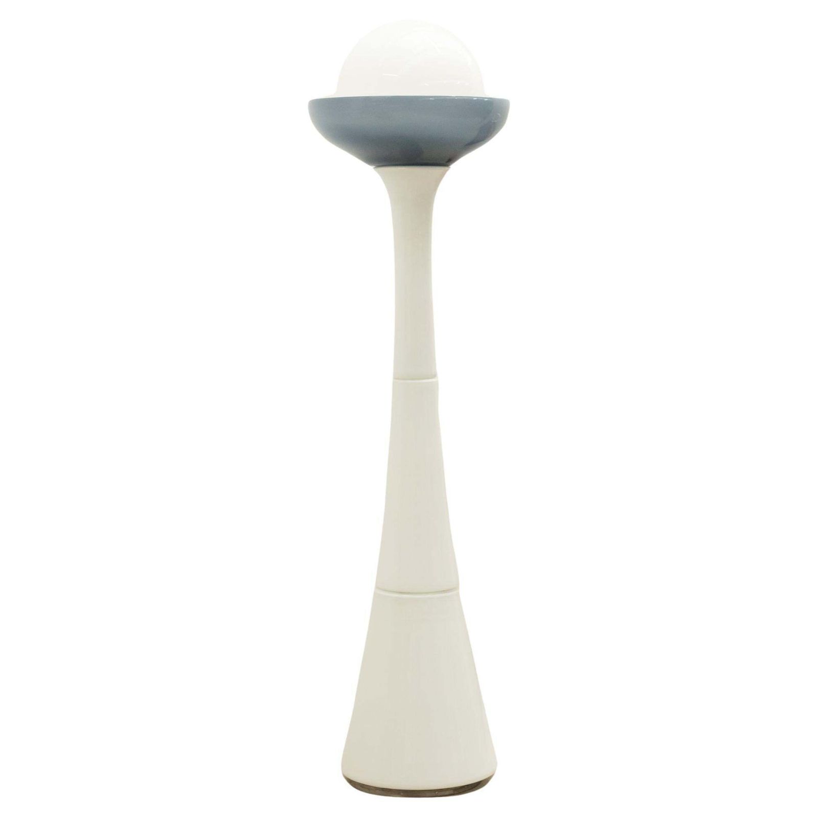 Blue And White Murano Glass Floor Lamp Attr. To Carlo Nason For Selenova, 1960s