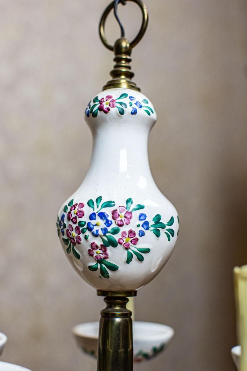 Faience Pendant Lamp From The 1960s In Colorful Patterns photo 198.0