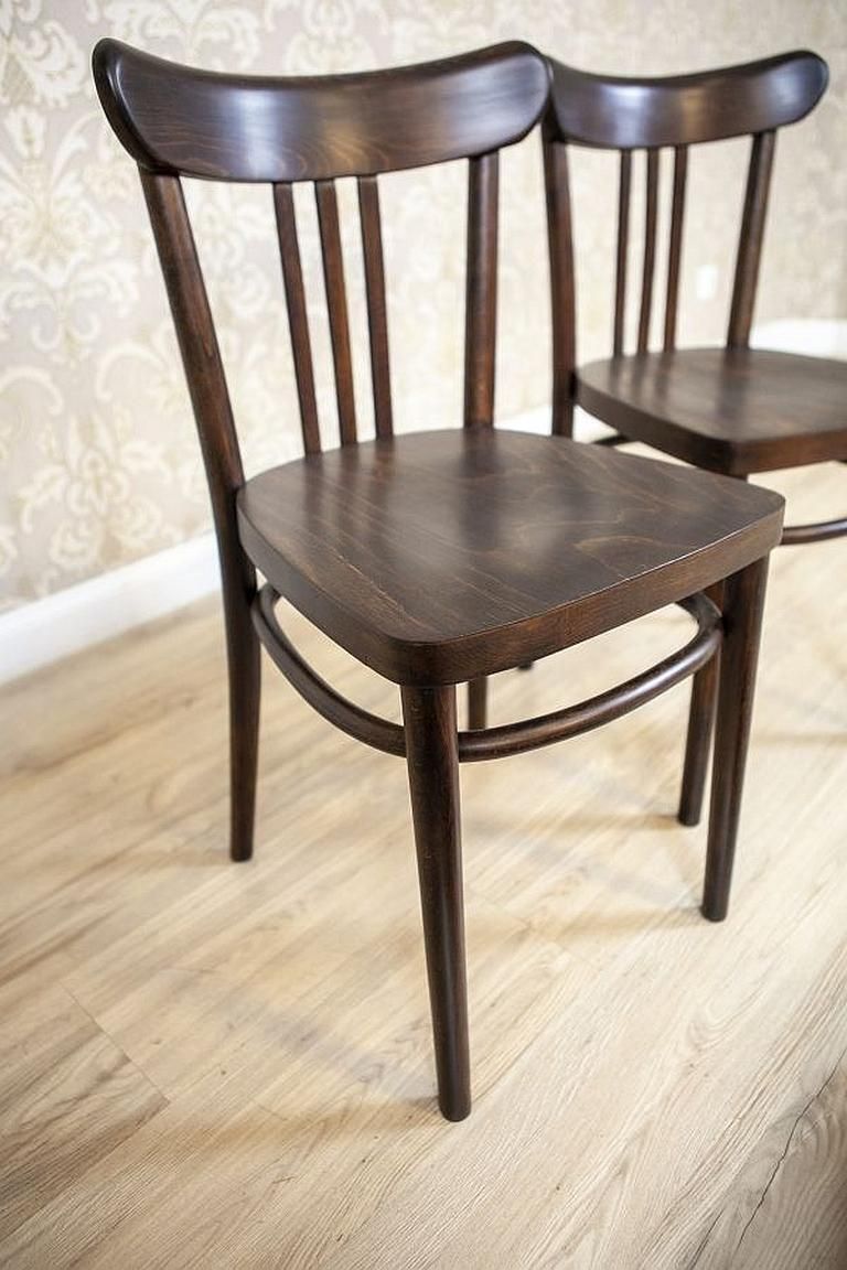 photo for sale Two 20th Century Brown Beech Chairs In The Thonet Style