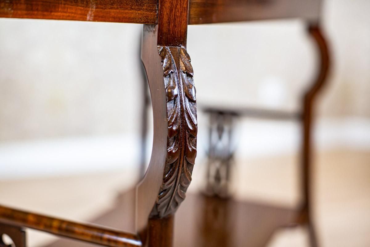 Furniture Early 20th Century Art Nouveau Mahogany Brown Living Room Coffee Table photo
