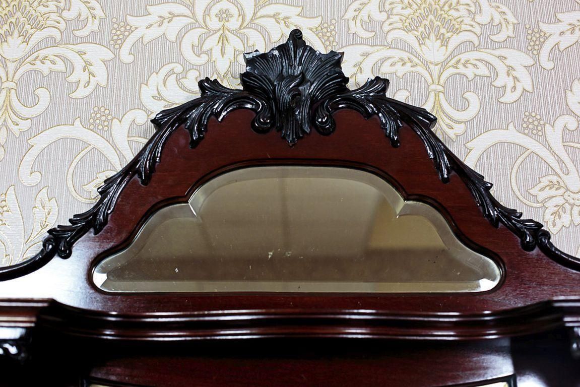 photo furniture English Mahogany Wood & Veneer Cabinet Circa 1890