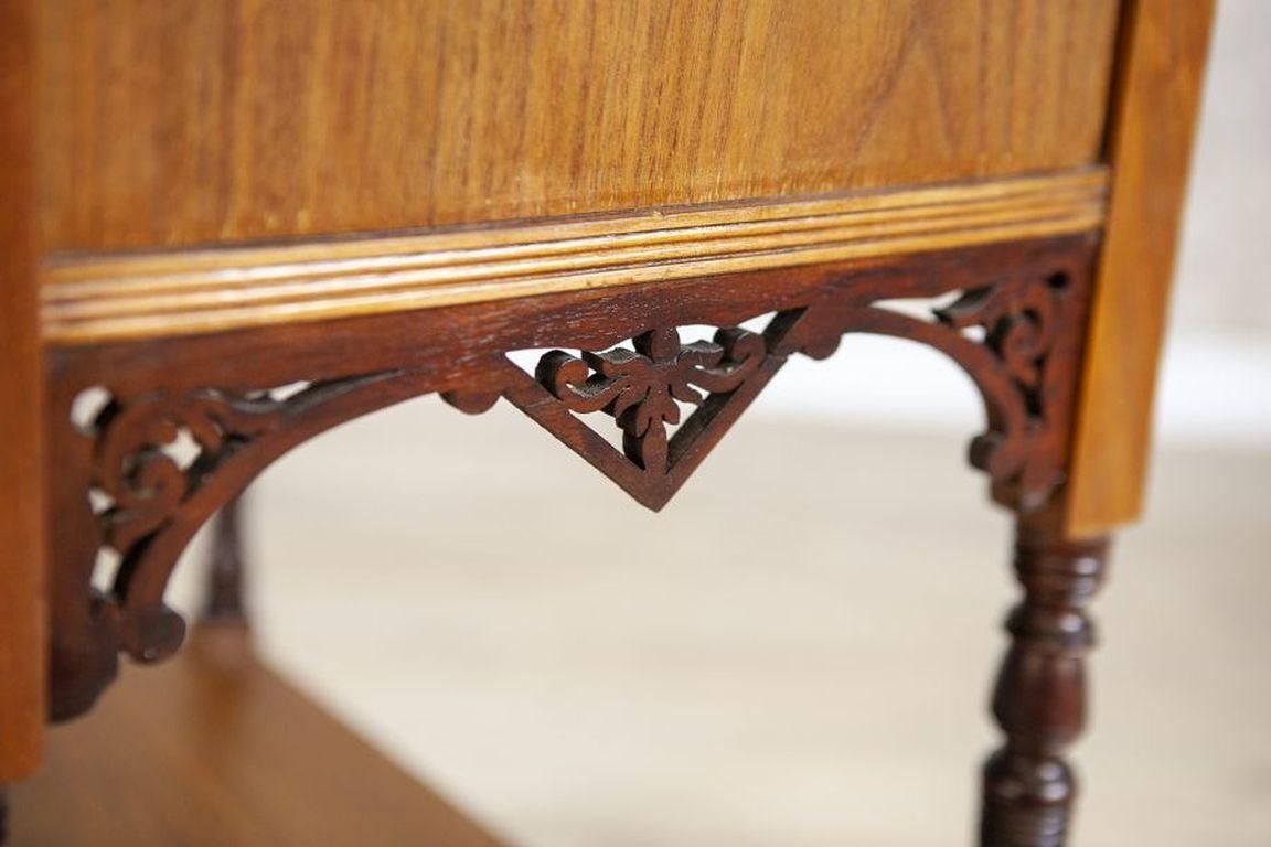 photo for sale 19th Century Small Walnut Cabinet With The Motif Of Sunflowers By George Davis
