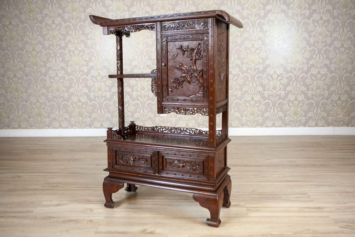 19th Century Japanese Cabinet Made Of Exotic Wood In Brown photo for sale
