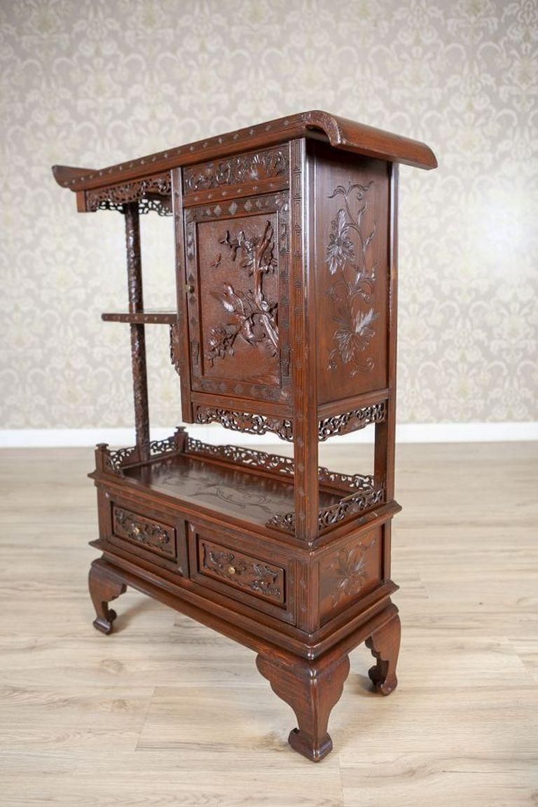 19th Century Japanese Cabinet Made Of Exotic Wood In Brown photo vinterior