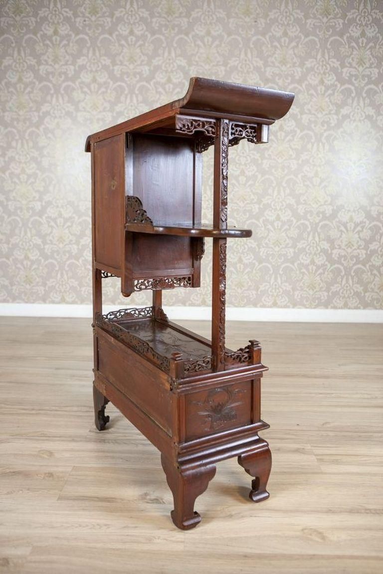 19th Century Japanese Cabinet Made Of Exotic Wood In Brown photo vintage
