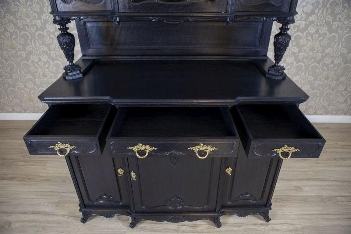 Oak Cabinet In The Rococo Revival Style From The Early 20th Century photo vinterior